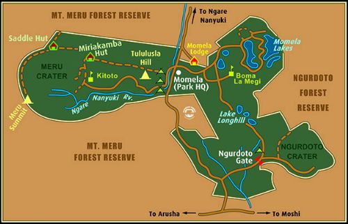 Map Mount Meru Trekking (4 days)